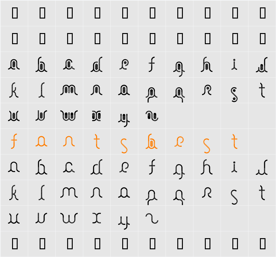 CASULO DEMO Character Map