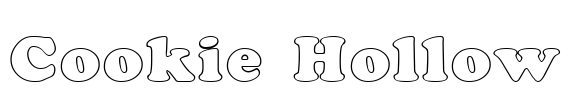 Cookie Hollow Font Image