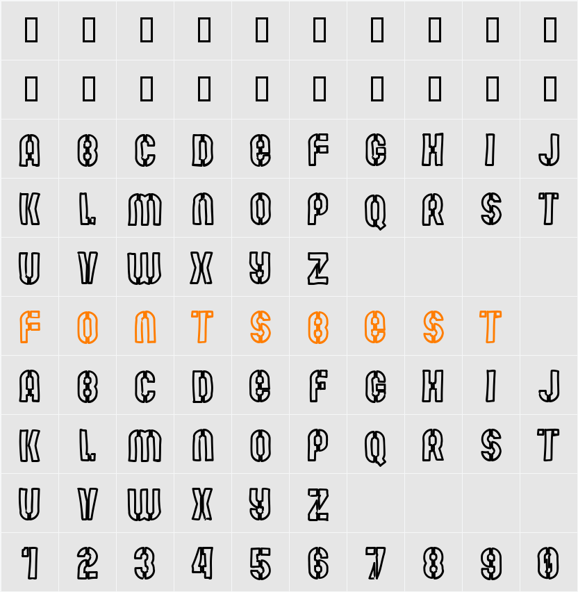 Mute Fruit White Krash Character Map