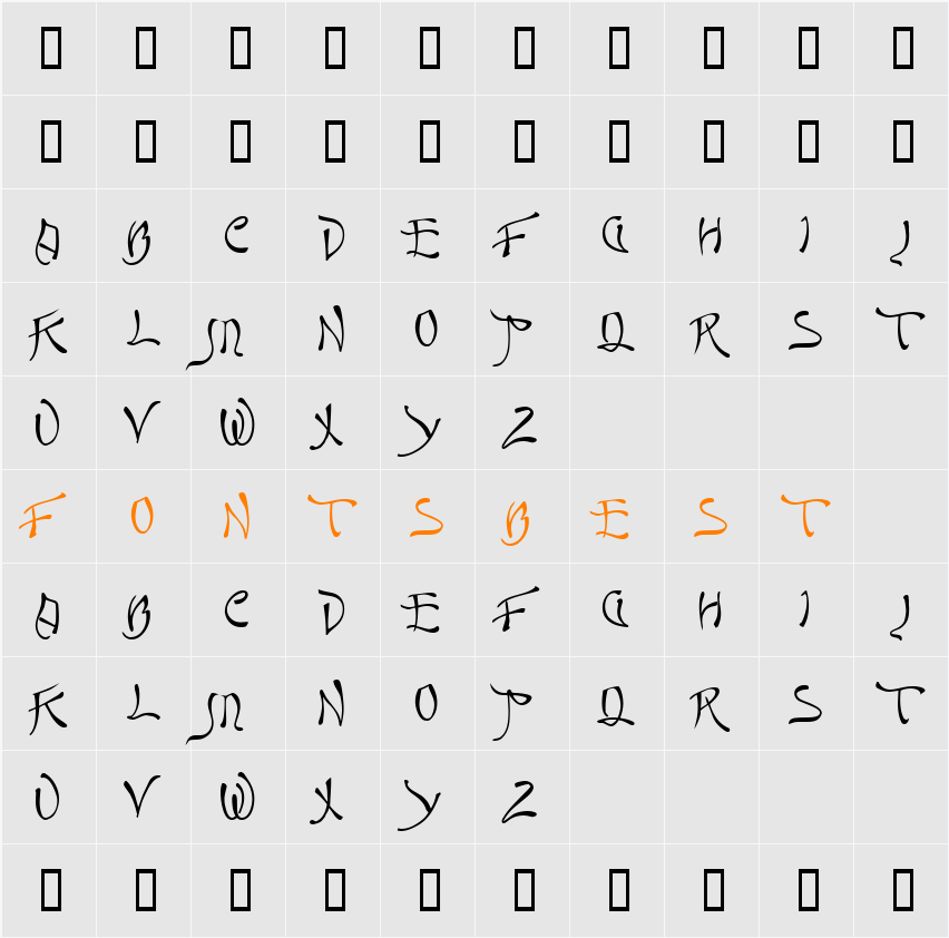 JI-Lichis Character Map