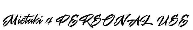 Mistuki 4 PERSONAL USE Font Image