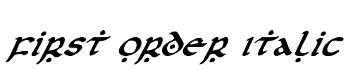 First Order Italic