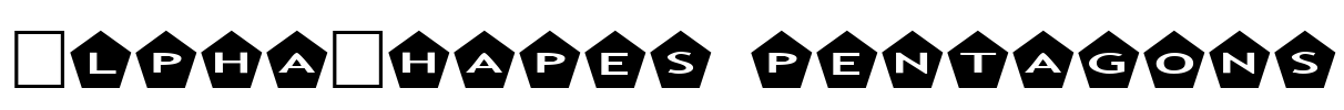 AlphaShapes pentagons