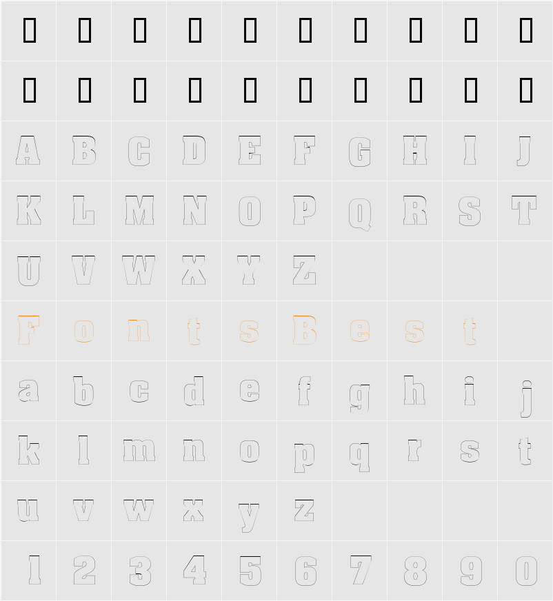 BillboardOutline Character Map