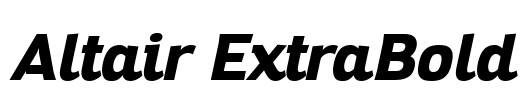 Altair ExtraBold Font Image