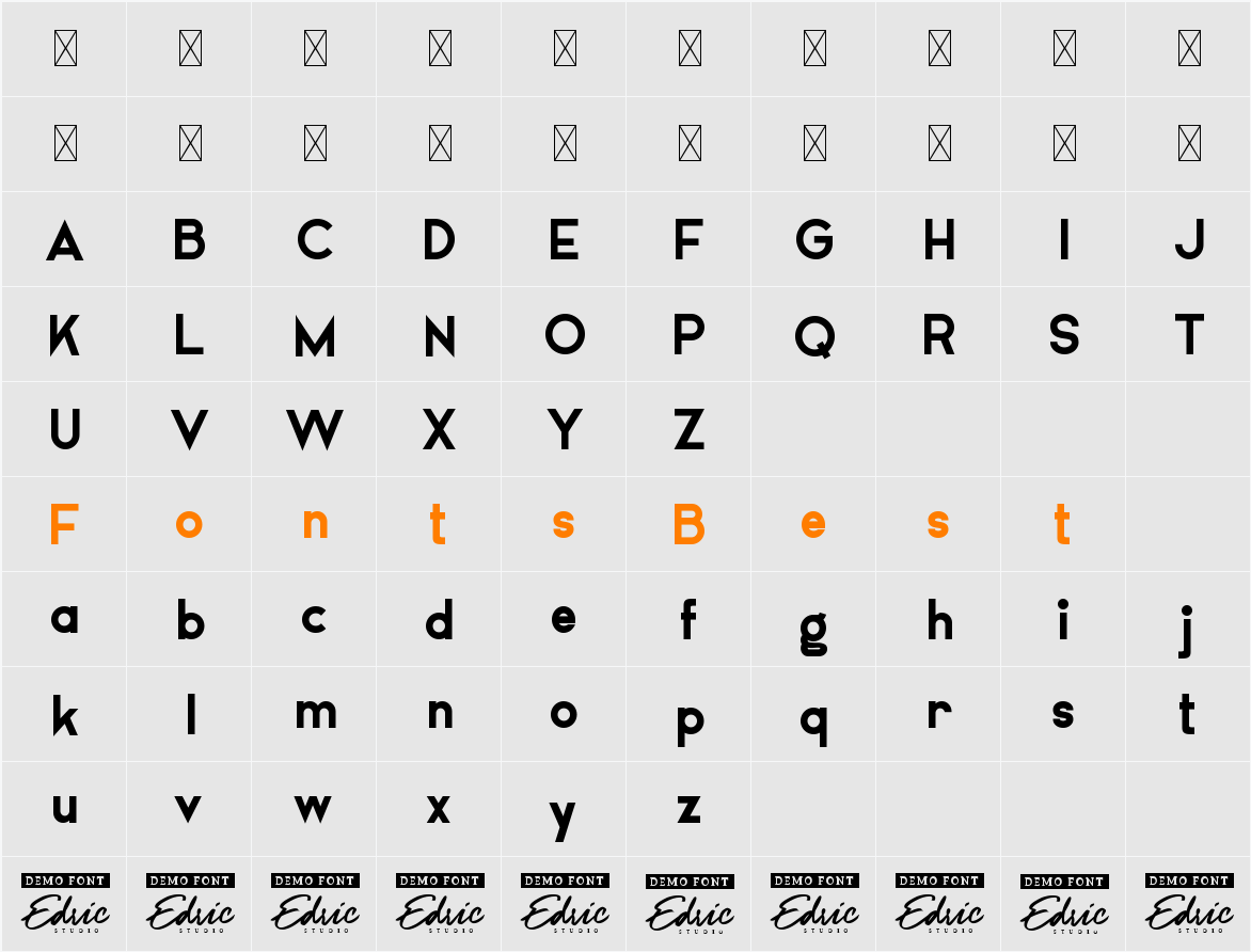 Airframe Demo Character Map
