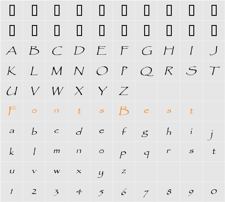 Chalk-Extended Character Map