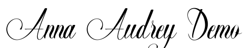 Anna Audrey Demo Font Image