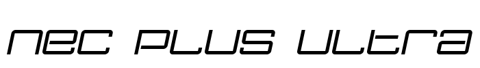 Nec plus ultra Font Image