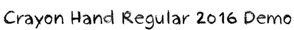 Crayon Hand Regular 2016 Demo Font Image