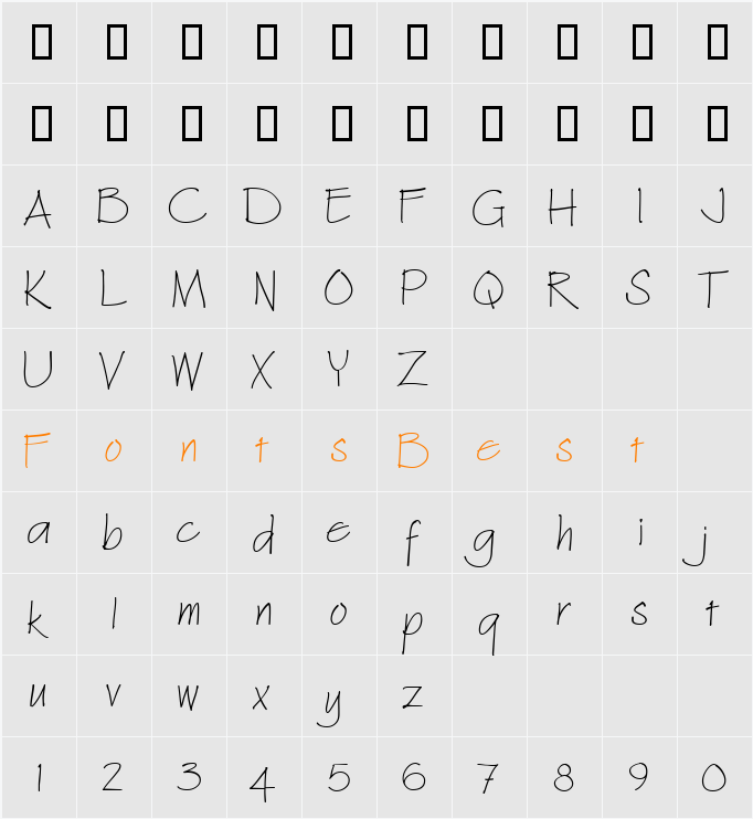Architext Character Map