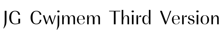 JG Cwjmem Third Version Font Image