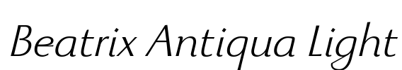 Beatrix Antiqua Light Font Image