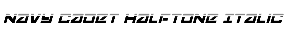 Navy Cadet Halftone Italic