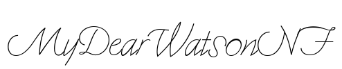 MyDearWatsonNF Font Image