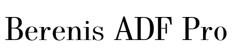Berenis ADF Pro Font Image