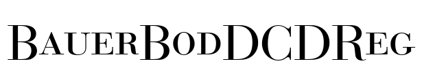 BauerBodDCDReg Font Image