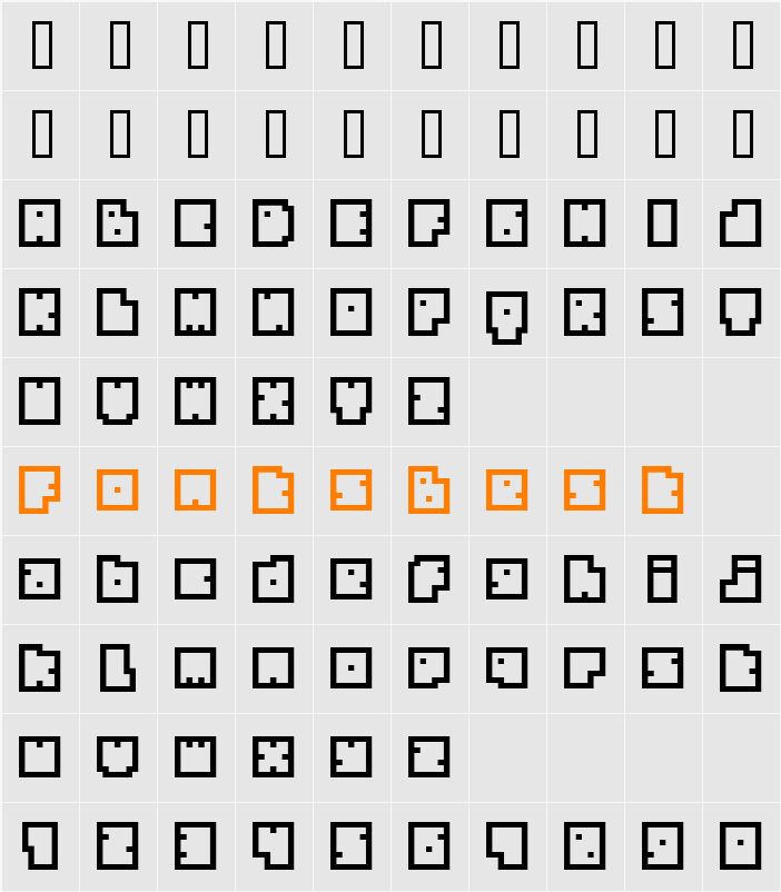 BM biscuit Character Map