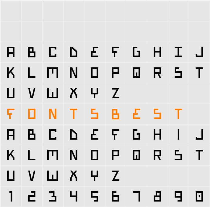 Bionic Type Character Map