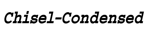 Chisel-Condensed Font Image