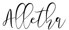 Alletha Font Image