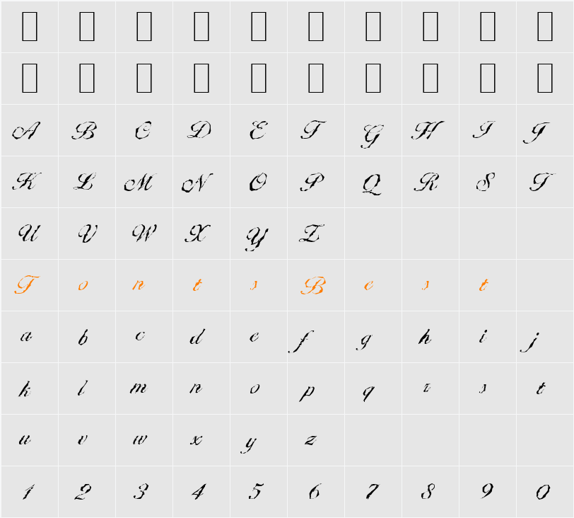 BallantinesRandom-Light Character Map