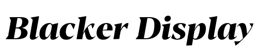 Blacker Display Font Image