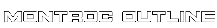 Montroc Outline Font Image