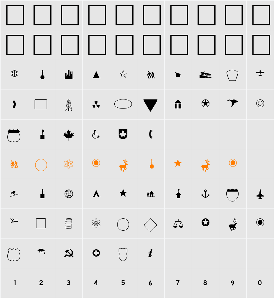 Geographical DB Character Map