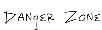 Danger Zone Font Image