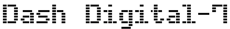 Dash Digital-7 Font Image