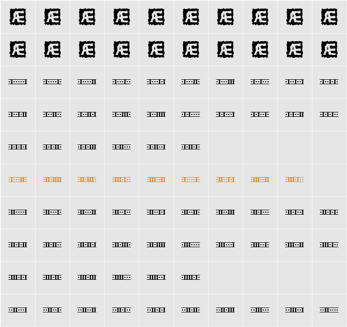 Binary 01s BRK Character Map