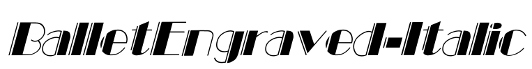 BalletEngraved-Italic Font Image