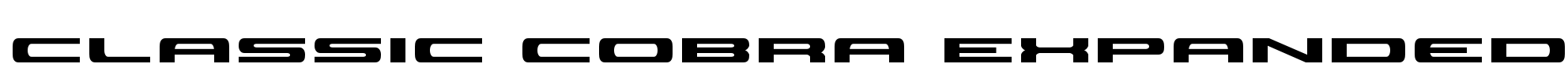 Classic Cobra Expanded Font Image