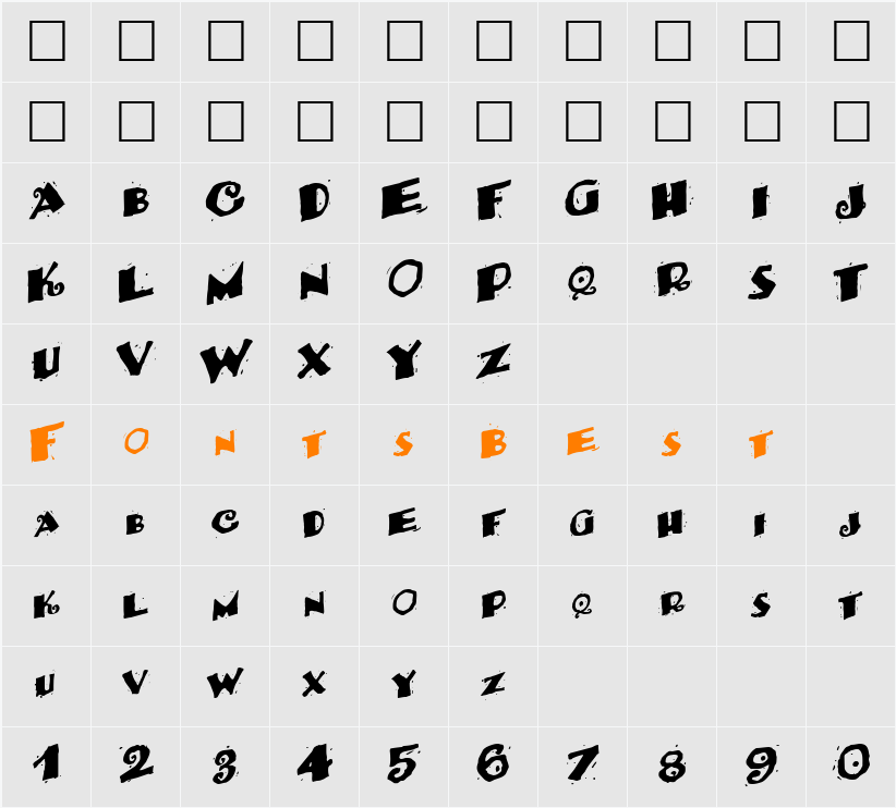BackWater52 ttcon Character Map