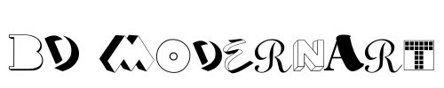 BD ModernArt Font Image