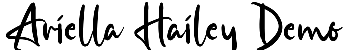 Ariella Hailey Demo Font Image