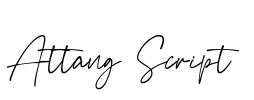 Attang Script Font Image