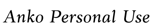 Anko Personal Use