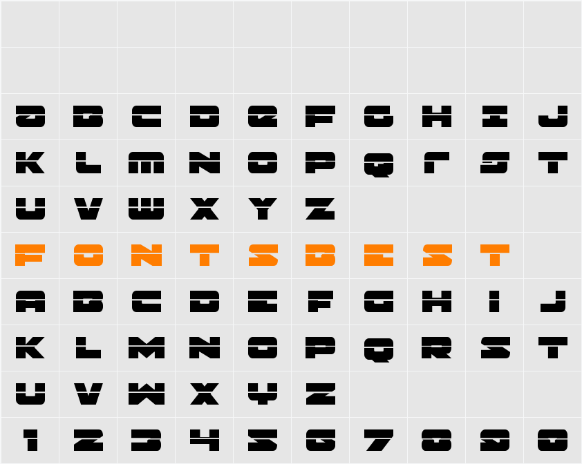 Banjin Laser Character Map