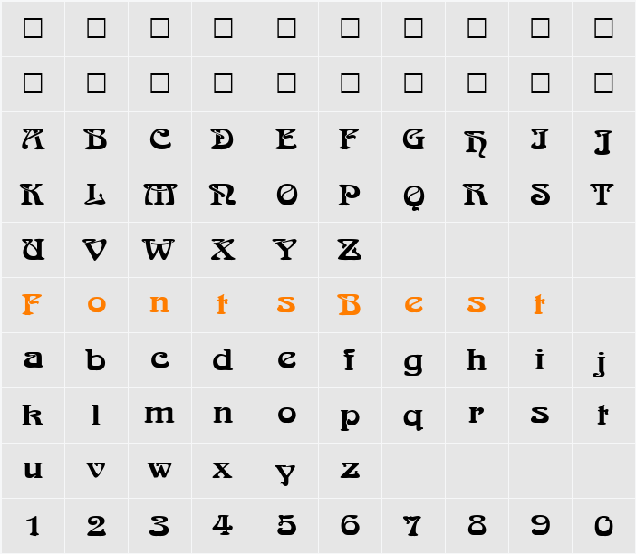 DS-Orchid Character Map