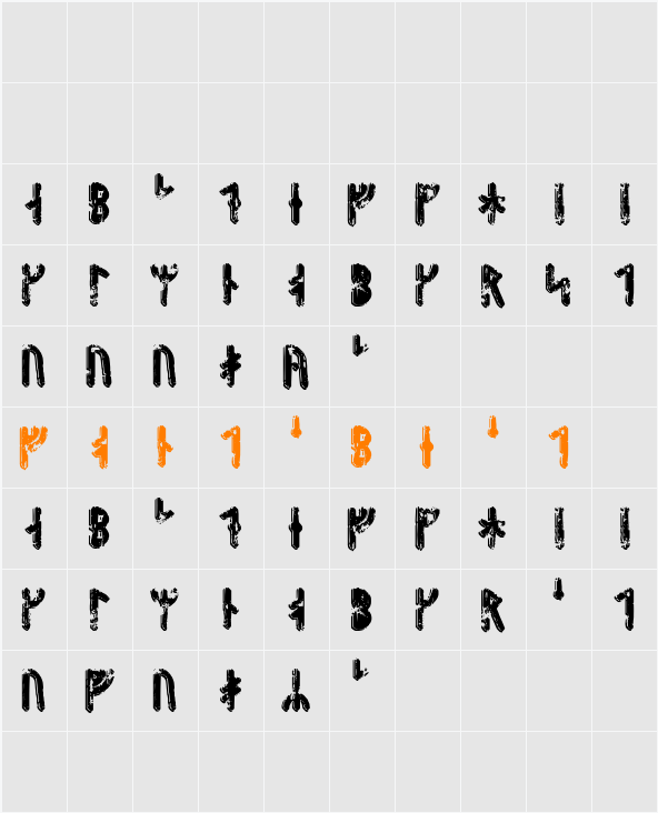Fenrir Runic Character Map