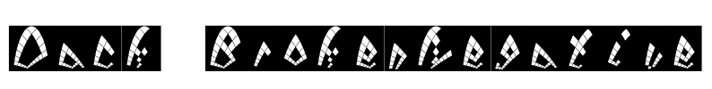 Dack BrokenNegative Font Image