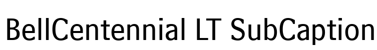 BellCentennial LT SubCaption Font Image