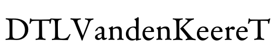 DTLVandenKeereT Font Image