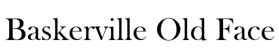 Baskerville Old Face Font Image