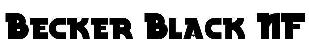 Becker Black NF Font Image