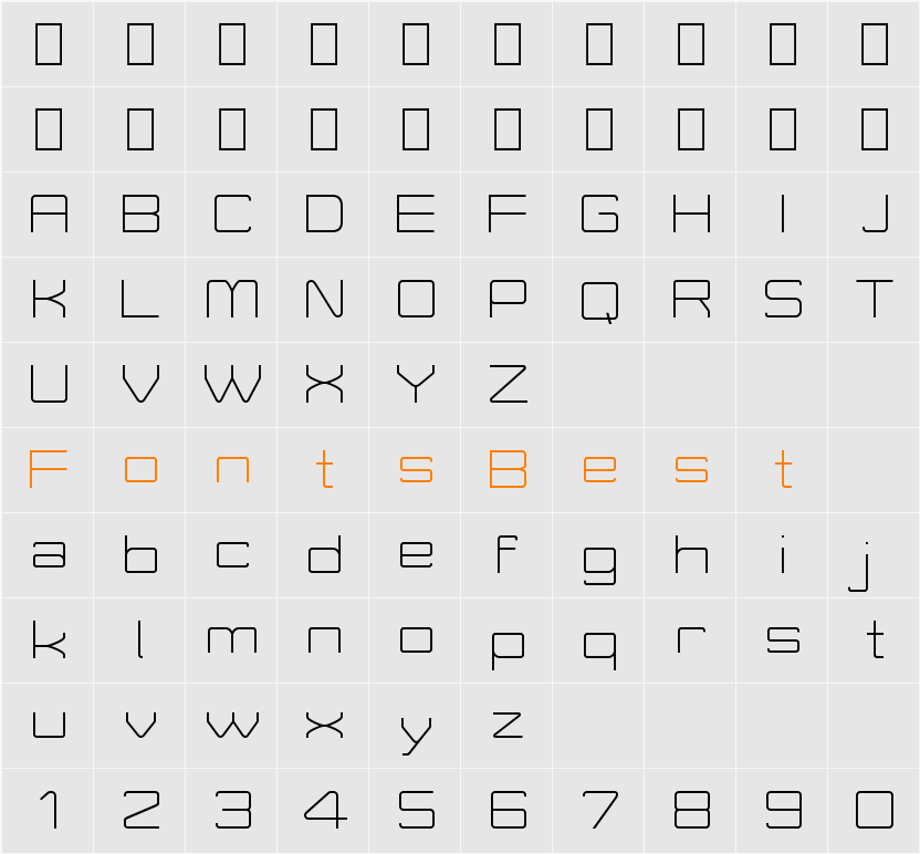 Move-X Character Map