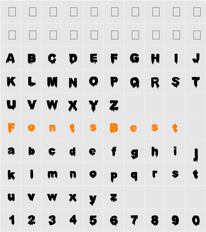 Darah Erc  Character Map