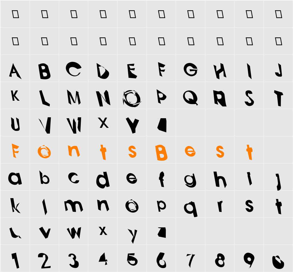 Analytik Character Map
